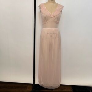 Elegant Sheer Pink Gown